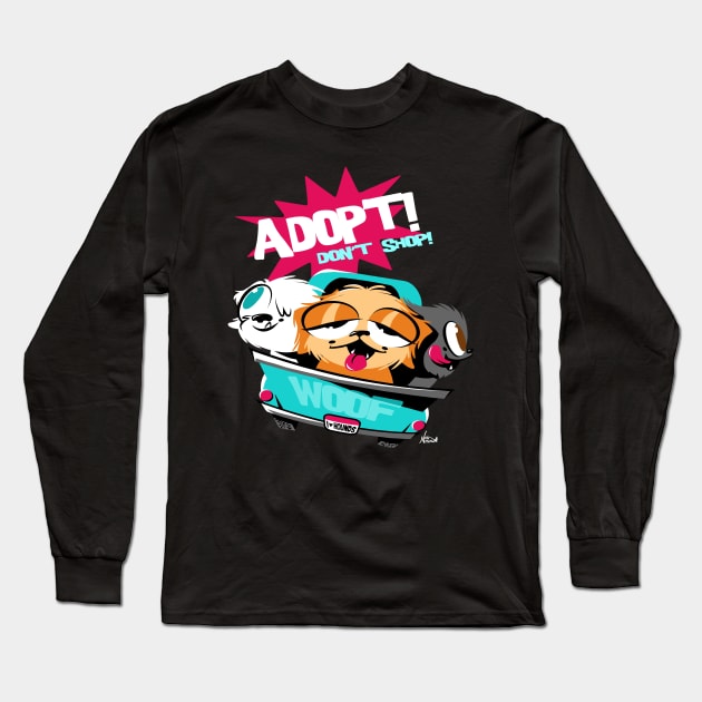 Shih Tzu Truck Long Sleeve T-Shirt by Nissa Elise